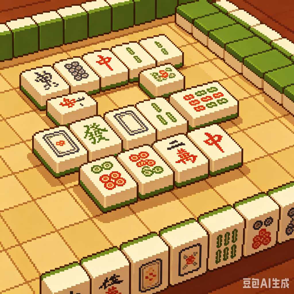 wooden mahjong set